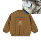 2024 INS KS Baby Boys Cartoon Cotton Outwear Kids Winter Clothes Toddler Girl Lambswool Jacket Embroidery Coat Flight Suit