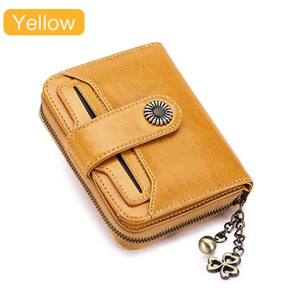 2024 Classic 100% Genuine Leather Fashion Women's Wallet Female Clutch Purse Long Wallet Women's Purses Money Bag Coin Purse