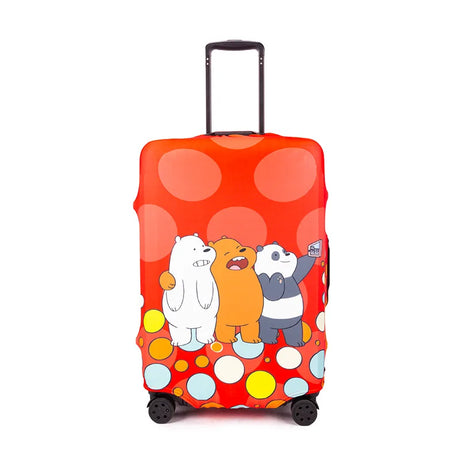 Luggage Protective Cover  Bear Pattern Suitcase Dustproof Cover Trolley Stretch Fabric Case Elastic Travel Accessories