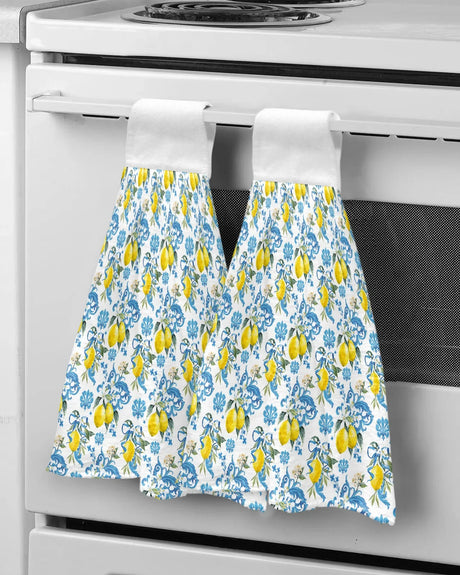 Lemon Summer Fruit Leaves Welcome Kitchen Hand Towel Strong absorbent Towel Washing Room Handkerchief Towel