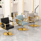 Gold Salon Beauty Barber Chair Luxury Personalized Lifter Classic Chair Swivel Cheap Minimalist Fashionable Cadeira Furniture