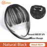 MEIFAN Middle Part Fake Bangs Fringe Synthetic Topper Hairpiece Clip-In Bang Extension Natural Invisible Clourse Hairpiece Women