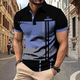 Striped Polo Shirt Men Polo Shirt Short Sleeve Top Casual Business Polo Shirt Men's Summer Clothing Quick Dry Fashion Polo Shirt