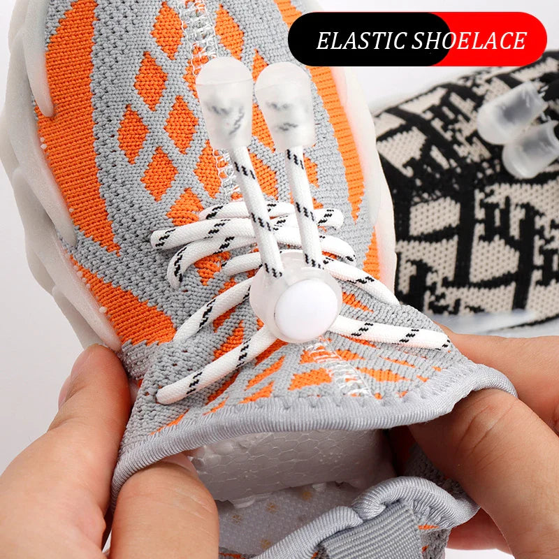 No Tie Shoelace Elastic Round Lock Shoe Laces Children's Sneakers Shoelaces Without Ties Kids Adult Laces for Shoes Shoestrings