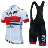 UAE Cycling Mtb Tricuta Man Uniform Men's Clothing Pants Jersey Costume Bike Clothes Shorts 2024 Laser Cut Mens Complete Bib Gel