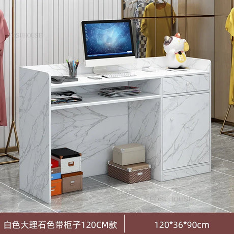 Modern wood Reception Desks Simple Supermarket Cashier Hotel Small Reception desk Beauty Salon Clothing Store checkout counter Z