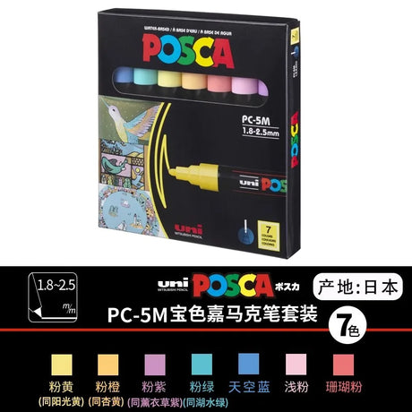 Uni Marker Pen, PC-3M Acrylic posca marcadores permanent marker graffiti paint pen For Rock Metal Leather Ceramic Glass Plastic