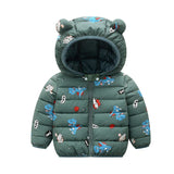 Better versatile Winter jacket boys and girls sweet cartoon print hooded warm coat 0-7 year old Bebe fashion children's clothing