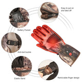 Heated Tactical Gloves Unisex Winter Warm 3 Levels Switch Control Military Electric Camo Heating Gloves For Hunting Shot Fighter