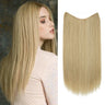 Synthetic Hair Extension No Clip Natural Hair Piece Ombre Fake False One Piece Straight Hairpiece Blonde For Women