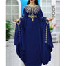 African Caftan Dubai Kaftans Long Sleeve Collared Moroccan Abaya Farasha Long Gown Dresses 56inches