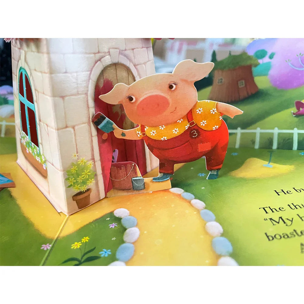 Usborne Pop-Up Three Little Pigs English 3D Flap Picture Books Kids Reading Book baby learn English language Books for Children