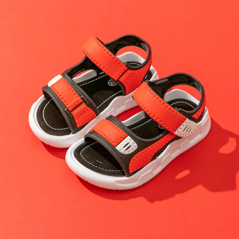 Boys' Sandals 2023 New Summer Mid Big Boys' Soft Sole Anti slip Kids' Baby Shoes Children's Beach Shoes