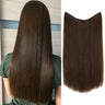 Synthetic Hair Extension No Clip Natural Hair Piece Ombre Fake False One Piece Straight Hairpiece Blonde For Women