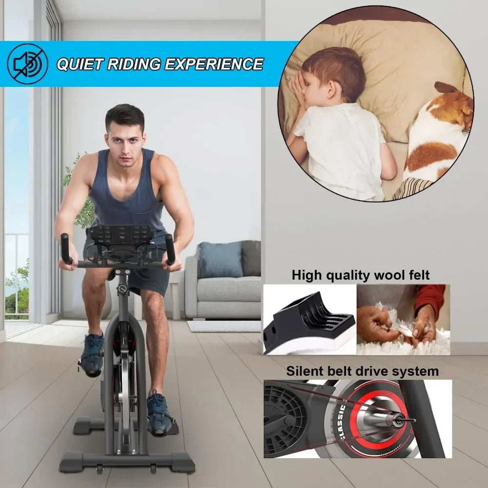 GOFLYSHINE Exercise Bikes Stationary,Exercise Bike for Home Indoor Cycling Bike for Home Cardio Gym,Workout Bike with Ipad Mount