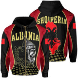 3D Printing Men's Albanian Flag Hoodie Long Sleeve Casual Zipper Jacket Sweatshirt Sportswear For Men Women Pullovers Hoodies