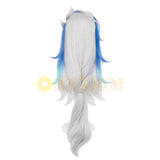 Neuvillette Cosplay Wig Game Genshin Impact Gray Mix Blue Hair Haipins Fontaine Heat-resistant Fiber Hair + Wig Cap Halloween