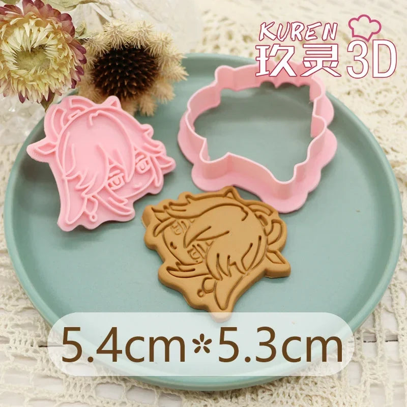 Genshin Impact Neuvillette Cake Tool Animal Cookie Cutter Christmas Cutters Biscuit Stamp Fondant Mould Baking Sugarcraft Molds