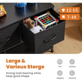 Organizer Units for Clothing Closet Commodes Small Chest Storage Tower Make Up Table Dresser for Bedroom With 5 Fabric Drawers