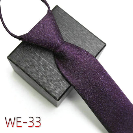 New Suit Business Zipper Tie for Man 48*7cm 1200 Pins High-end Polyester Neck Tie Striped Solid Color Grid Flower Ties