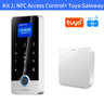 Tuya APP Door Lock Access Control System Kits With 1.77In Screen Bluetooth Keyboard Fingerprint RFID IC Card Reader Metal Keypad