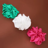 4Pcs/3Pcs Oversized Scrunchie Big Rubber Hair Tie Set Solid Stain Elastic Hair Bands Girl Ponytail Holder Super Hair Accessories