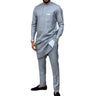 Dashiki African Men's Sets Casual Long-sleeved Top Pants National Style Ethnic Clothing OUtfits 2-piece Suits Gentleman Costumes