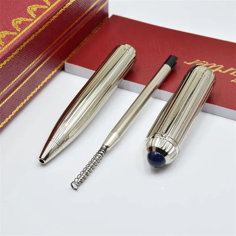 MOM CT R De Series Luxury Ballpoint Pens Green Blue Red Barrel Silver Diagonal Grain Writing Stationery  Office Supplies