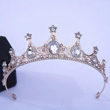 Wedding Hair Accessories Baroque Rhinestone Crystal Crown Tiara Wedding Crown Headdress Party Crown Bridal Hair Jewelry Tiaras