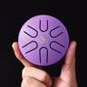 HLURU 3 Inches Steel Tongue Drum 6 Notes Hand Held Ethereal Drum Zen Meditation Tool Spirit Exercise Percussion Instrument Toy