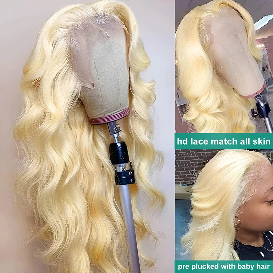 Wiggogo Blonde Lace Front Wig Human Hair Glueless Wig 613 Hd Lace Frontal Wig 13X6 Body Wave Human Hair Wigs 13X4 Hd Lace Wigs