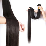 Straight Human Hair Bundles 100% Human Hair Bundles Natural Black Cheap Human Hair Bundles Extension 32 Inch Wholesale Bundles