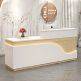 White Light Reception Desks Design Stylish Modern Luxury Reception Desks Office Front Mostrador Negocio Commercial Furniture