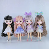 Handmade Blyth Doll Bear suit Clothes Doll Blyth Doll Clothes Princess Dress With White Lace For Ymy Licca Azones Ob24 Ob27 Fr
