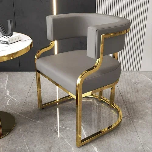 Hotel Makeup Chair Metal Floor Aesthetic Nordic Garden Chairs Accent Reading Sedie Sala Da Pranzo Dining Room Furniture WJ40XP