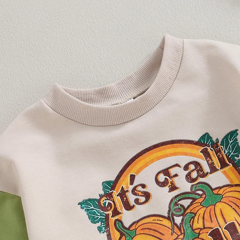 2023-07-21 Lioraitiin 6M-4T Kids Boys Sweatshirt Long Sleeve Crew Neck Pumpkin Turkey Print Hoodie Pullover Halloween Clothes