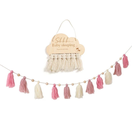 Kids Room Decoration Boho Tassel Nursery Tent Hanging Pendant Baby Newborn Photo Accessories Photography Props Newborn Gift