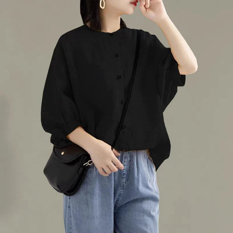 Plus Size Cotton Linen Blouses Female Long Sleeve Shirts Autumn Shirts Casual Loose Vintage Winter Tops Blouse Women's Clothing