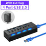 Usb Hub 3 0 Hub USB 3.0 Adapter Multi Ports Use Power Adapter Extensor USB 2.0 PC Computer Accessories switch usb for Laptop