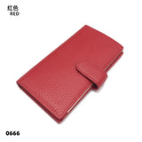 Custom Letters Men Genuine Leather Long Card Wallet Large Capacity Women Card Holder Multi Pockets Card Bag