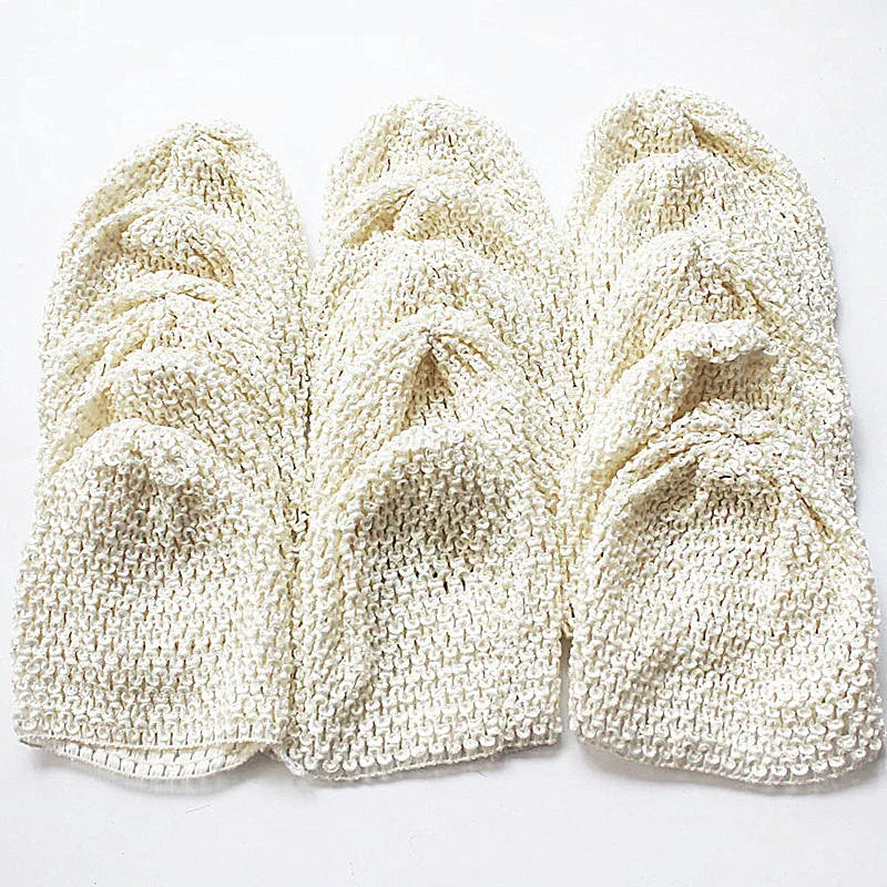 20/80pcs Children Elastic Crochet Knitting Nightcap Soft Crochet Sleeping Hat for Baby Girls Relaxing Hair Mobcap Accessories