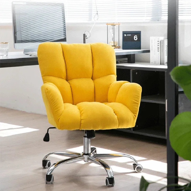 Nordic velvet Office Chairs Home Backrest Computer Chair Modern Office Furniture Dormitory Lifting Rotate Lazy Sofa Gaming Chair