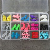 1/6 Dollhouse Storage Box Dustproof Box With Shoes Transparent Cabinet Rack Furniture Accessories for Barbie Doll Baby DIY Toys