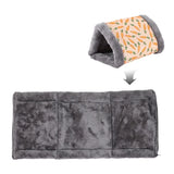 Hamster Plush Bed Small Animal Hideout House Lovely Carrot Print Sleeping Bed Habitat Decors for Squirrels Chinchillas