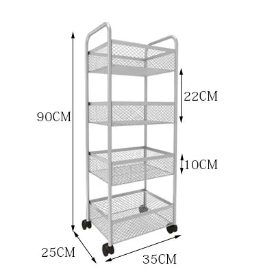 Food Trailer Trolley Rolling Cart Organizer Metal Vegetable Utility Trolley Wine Garden Grocery Archivadores Restaurant Furiture