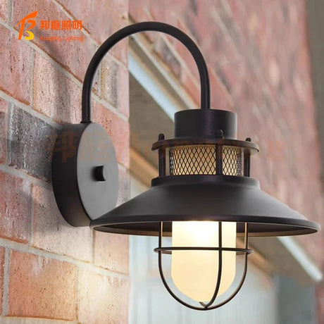 American Vintage Wall Mounted Lamp Industrial Copper Outdoor Indoor Lamp Courtyard Corridor Aisel Bar Waterproof Wall Lamp