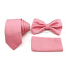 5 Pcs Slim Plaid Tie Set Polyester Pink Blue Necktie Bowtie Cufflink Brooch For Groom Suit Wedding Cravat Shirt Accessory Gift