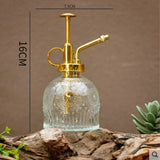 Glass Embossed Air Pressure Gardening Small Watering Can Disinfection Watering Bottle Household Glass Spray Bottle