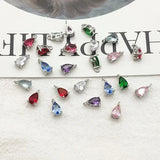 New Arrival! 8x5mm 100pcs Crystal Micro inlay Drop Charm For Handmade Necklace Earring DIY Parts Jewelry Findings & Components