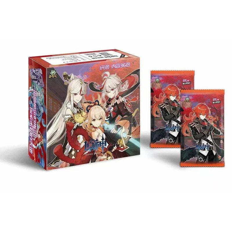 Genshin Impact Cards Anime TCG Game Collection Pack Booster Box Rare SSR Surrounding Table Toys For Family Children Gift